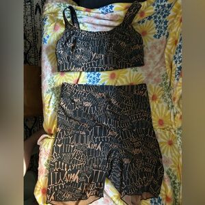 YITTY sports bra and high waisted spandex shorts set